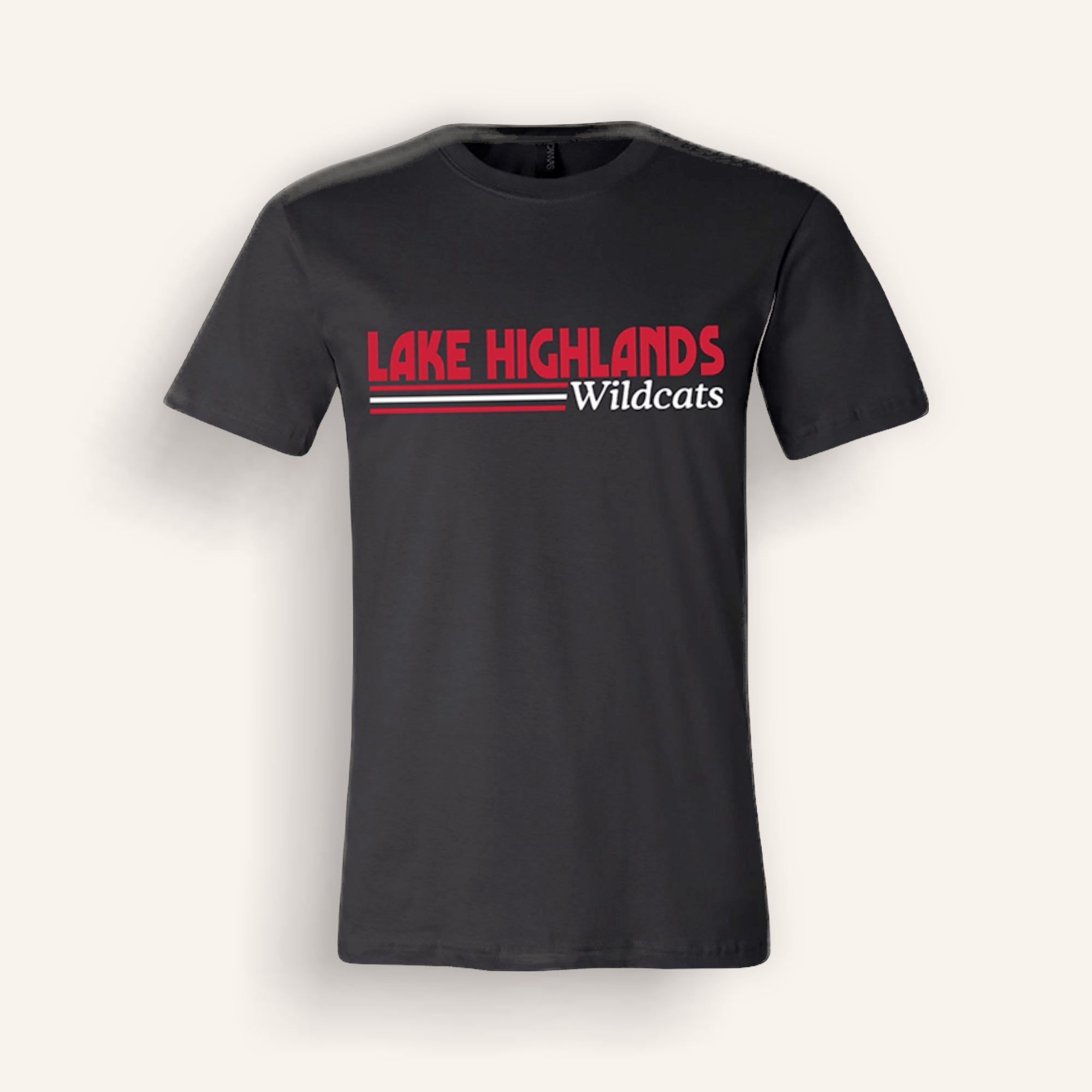 Lake Highlands Stripe Black Short Sleeve Shirt Pop Popcorn